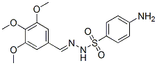 4-amino-N-[(3,4,5-trimethoxyphenyl)methylideneamino]benzenesulfonamide Struktur