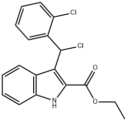 3-[CHLORO(2-CHLOROPHENYL)METHYL]-1H-INDOLE-2-CARBOXYLIC ACID ETHYL ESTER Struktur