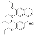 3,4-Dihydro-6,7-diethoxy-1-((3,4-dipropoxyphenyl)methyl)isoquinoline h ydrochloride Struktur