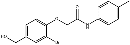 2-[2-BROMO-4-(HYDROXYMETHYL)PHENOXY]-N-(4-METHYLPHENYL)-ACETAMIDE Struktur