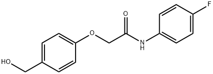 N-(4-fluorophenyl)-2-[4-(hydroxymethyl)phenoxy]acetamide Struktur