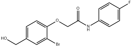 2-[2-BROMO-4-(HYDROXYMETHYL)PHENOXY]-N-(4-FLUOROPHENYL)-ACETAMIDE Struktur