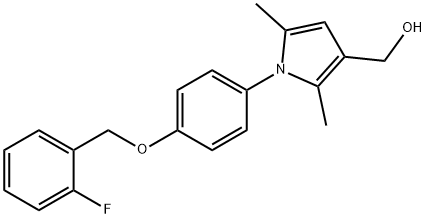 1-[4-[(2-FLUOROPHENYL)METHOXY]PHENYL]-2,5-DIMETHYL-1H-PYRROLE-3-METHANOL Struktur