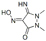 3,4-Pyrazolidinedione,  5-imino-1,2-dimethyl-,  4-oxime Struktur