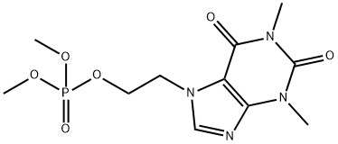 7-(2-dimethoxyphosphoryloxyethyl)-1,3-dimethyl-purine-2,6-dione Struktur