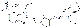 2-[(E)-2-(2-CHLORO-3-((E)-2-[3-ETHYL-1,3-BENZOTHIAZOL-2(3H)-YLIDENE]ETHYLIDENE)-1-CYCLOPENTEN-1-YL)ETHENYL]-3-ETHYL-1,3-BENZOTHIAZOL-3-IUM PERCHLORATE Struktur