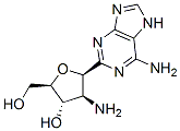 2-amino-2-deoxy-beta-arabinofuranosyladenine Struktur