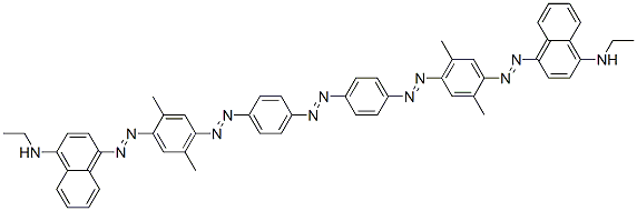 4,4'-[Azobis[4,1-phenyleneazo(2,5-dimethyl-4,1-phenylene)azo]]bis[N-ethyl-1-naphthalenamine] Struktur