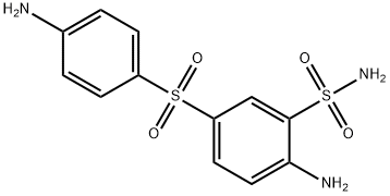 2-Amino-5-(4-aminophenylsulfonyl)benzenesulfonamide Struktur