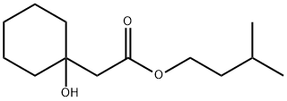 3-methylbutyl 1-hydroxycyclohexaneacetate Struktur