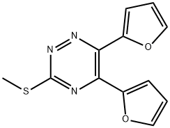 5,6-Bis(2-furyl)-3-methylthio-1,2,4-triazine Struktur