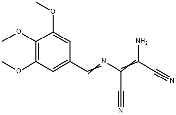 2-Amino-3-[[(3,4,5-trimethoxyphenyl)methylene]amino]-2-butenedinitrile Struktur