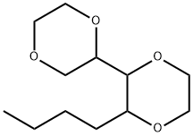 2-butyl-3-(1,4-dioxan-2-yl)-1,4-dioxane Struktur