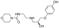 N-[2-[[(2S)-2-Hydroxy-3-(4-hydroxyphenoxy)propyl]amino]ethyl]morpholine-4-carboxamide Struktur