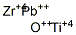lead(+2) cation, oxygen(-2) anion, titanium(+4) cation, zirconium(+4) cation Struktur