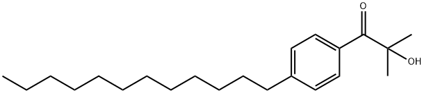 1-(4-dodecylphenyl)-2-hydroxy-2-methylpropan-1-one Struktur