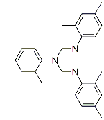 N1,N2-Bis(2,4-dimethylphenyl)-N1-(2,4-dimethylphenyliminomethyl)methanamidine Struktur