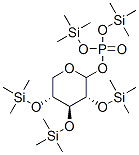 2-O,3-O,4-O-Tris(trimethylsilyl)-D-xylopyranose 1-phosphoric acid bis(trimethylsilyl) ester Struktur