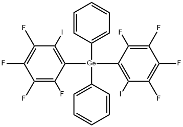 Diphenylbis(2,3,4,5-tetrafluoro-6-iodophenyl)germane Struktur