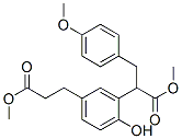 4-Hydroxy-3-[2-methoxy-1-(4-methoxyphenylmethyl)-2-oxoethyl]benzenepropanoic acid methyl ester Struktur