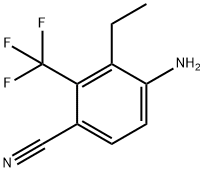 Benzonitrile, 4-amino-3-ethyl-2-(trifluoromethyl)- (9CI) Struktur