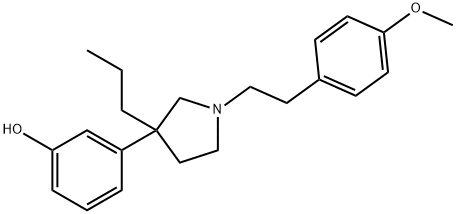 3-[1-(4-Methoxyphenethyl)-3-propyl-3-pyrrolidinyl]phenol Struktur