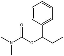 1-phenylpropyl N,N-dimethylcarbamate Struktur