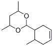 4,6-dimethyl-2-(6-methyl-1-cyclohex-3-enyl)-1,3-dioxane Struktur