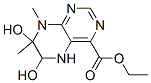 5,6,7,8-Tetrahydro-6,7-dihydroxy-7,8-dimethyl-4-pteridinecarboxylic acid ethyl ester Struktur