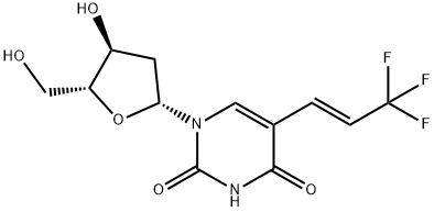 5-(3,3,3-trifluoro-1-propenyl) 2'-deoxyuridine Struktur