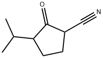 Cyclopentanecarbonitrile, 3-(1-methylethyl)-2-oxo- (9CI) Struktur