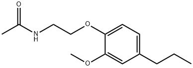 N-[2-(2-methoxy-4-propylphenoxy)ethyl]acetamide Struktur