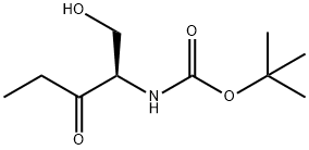 Carbamic acid, [(1R)-1-(hydroxymethyl)-2-oxobutyl]-, 1,1-dimethylethyl ester Struktur