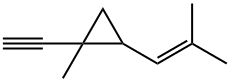 Cyclopropane, 1-ethynyl-1-methyl-2-(2-methyl-1-propenyl)- (9CI) Struktur