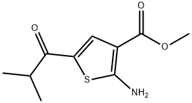 2-Amino-5-(2-methyl-1-oxopropyl)-3-thiophenecarboxylic acid methyl ester Struktur