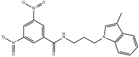 N-[3-(3-methyl-1H-indol-1-yl)propyl]-3,5-dinitrobenzamide Struktur