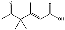 (E)-3,4,4-Trimethyl-5-oxo-2-hexenoic acid Struktur