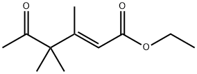 (E)-3,4,4-Trimethyl-5-oxo-2-hexenoic acid ethyl ester Struktur