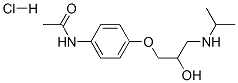 N-[4-[2-hydroxy-3-[(1-methylethyl)amino]propoxy]phenyl]acetamide monohydrochloride Struktur