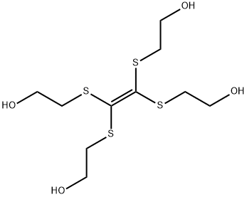 2-[1,2,2-tris(2-hydroxyethylsulfanyl)ethenylsulfanyl]ethanol Struktur