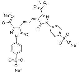 1,1'-BIS(4-SULFOPHENYL)-3,3'-DICARBOXY-5,5'-DIHYDROXYPYRAZOLO-4,4'-TRIMETHINE OXONOLE TETRASODIUM SALT Structure