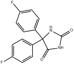 5,5-BIS(4-FLUOROPHENYL)IMIDAZOLIDINE-2,4-DIONE Struktur