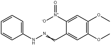 Benzaldehyde, 4,5-diMethoxy-2-nitro-, phenylhydrazone Structure