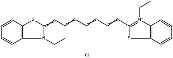 1-ETHYL-2-(5-(1-ETHYL-1,3-BENZTHIAZOLINE-2-YLIDEN)-HEPTA-1,3,5-TRIEN-1-YL)-1,3-BENZTHIAZOLIUM CHLORIDE Struktur