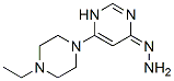 4(1H)-Pyrimidinone,6-(4-ethyl-1-piperazinyl)-,hydrazone(9CI) Struktur