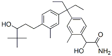 Benzeneacetamide,  4-[1-ethyl-1-[4-(3-hydroxy-4,4-dimethylpentyl)-3-methylphenyl]propyl]--alpha--hydroxy-2-methyl- Struktur