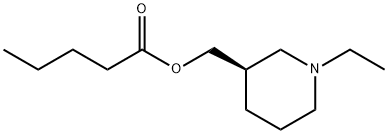 Pentanoic acid, [(3R)-1-ethyl-3-piperidinyl]methyl ester (9CI) Struktur