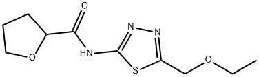 2-Furancarboxamide,N-[5-(ethoxymethyl)-1,3,4-thiadiazol-2-yl]tetrahydro- Struktur