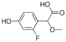 Benzeneacetic acid, 2-fluoro-4-hydroxy--alpha--methoxy- (9CI) Struktur