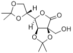 2C-Hydroxymethyl-2,3:5,6-di-O-isopropylidene-D-mannono-1,4-lactone Struktur